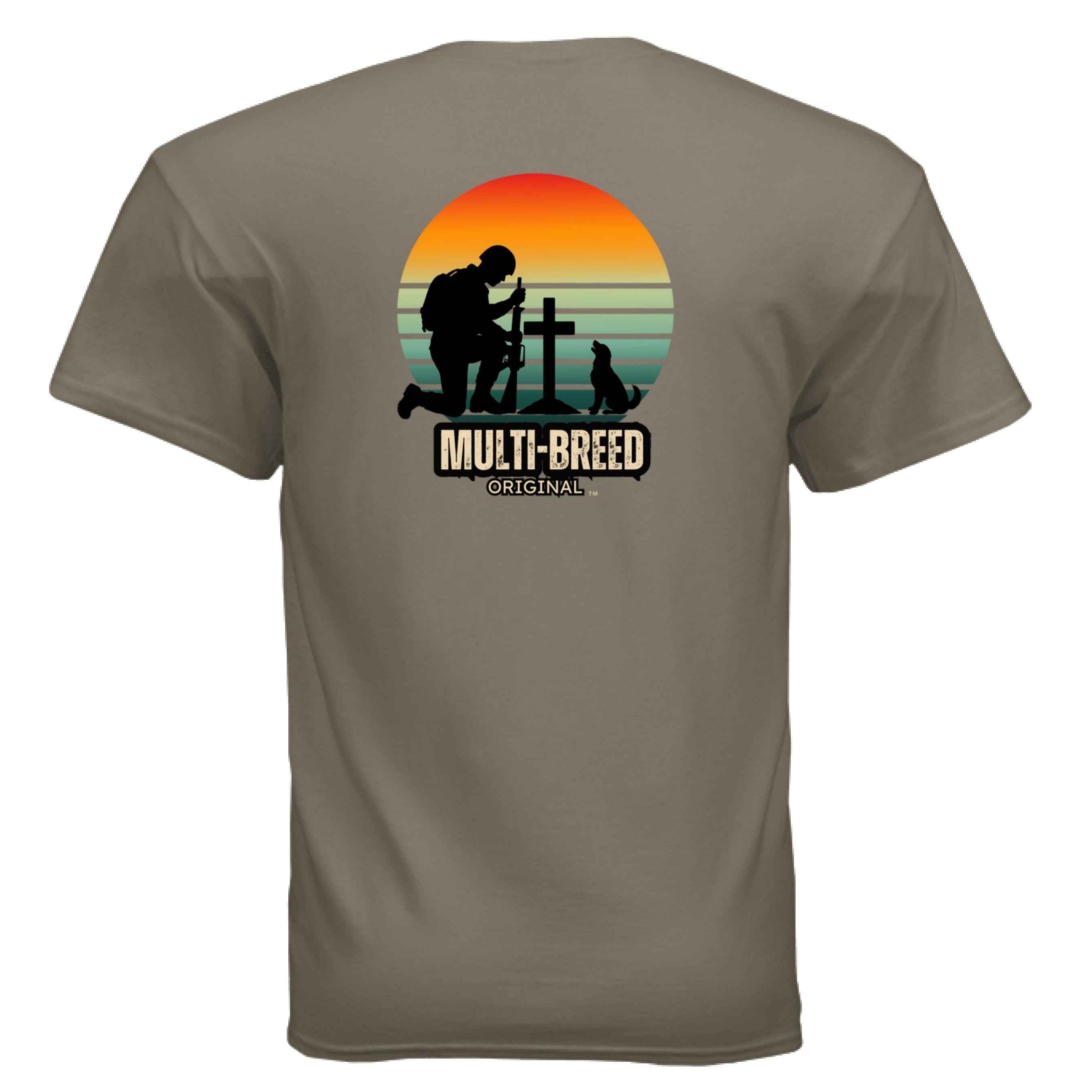 Men's Military Dog Tee - Patriotic Logo Design Shirt for Dog Lovers