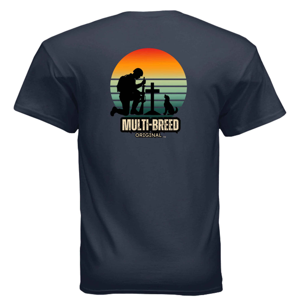 Men's Military Dog Tee - Patriotic Logo Design Shirt for Dog Lovers