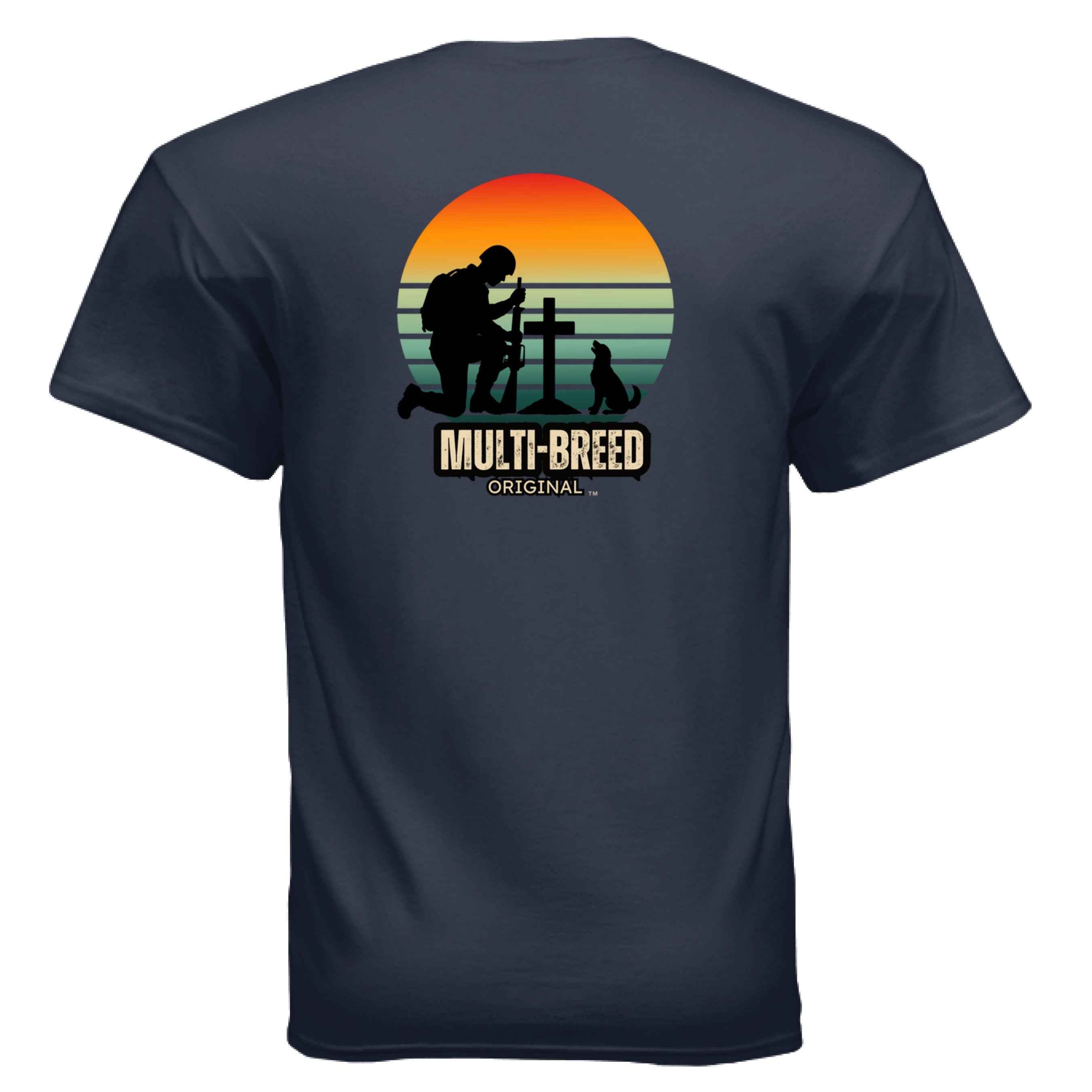 Men's Military Dog Tee - Patriotic Logo Design Shirt for Dog Lovers
