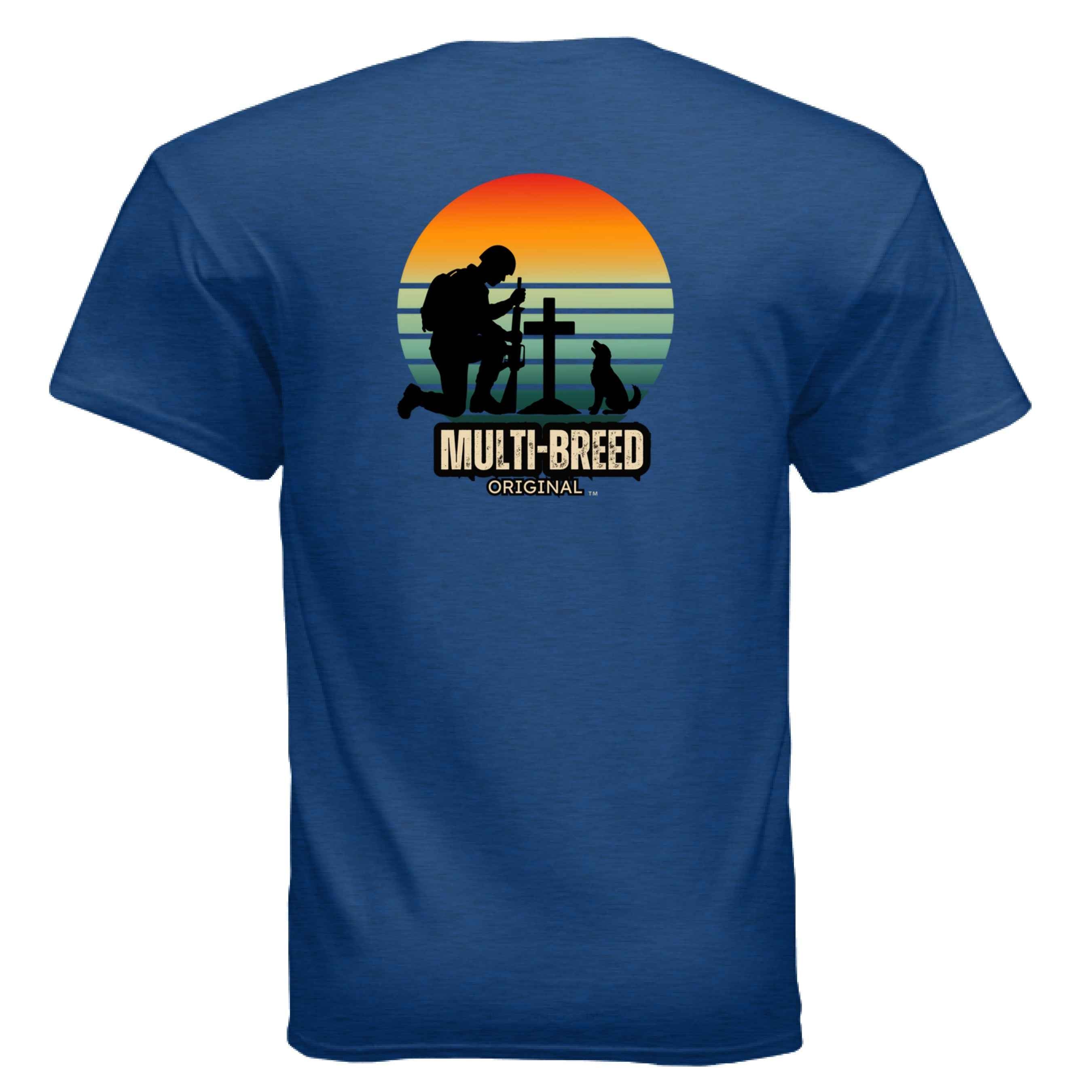 Men's Military Dog Tee - Patriotic Logo Design Shirt for Dog Lovers