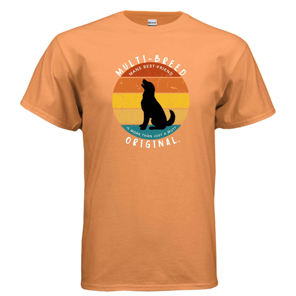 Men's Retro Dog Graphic Tee - Multi-Breed Original Colorful Dog Logo Design