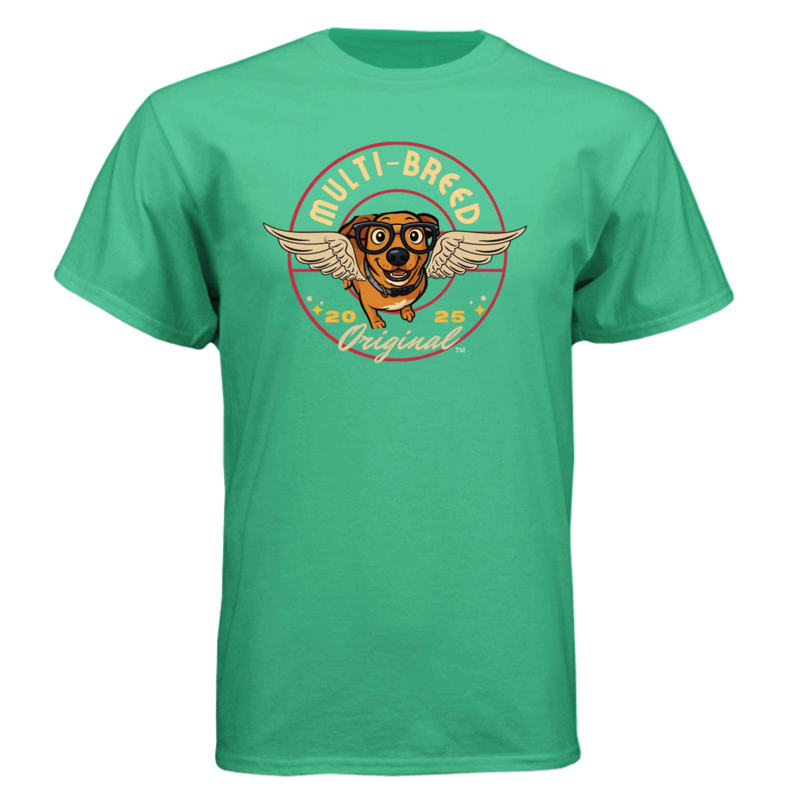 Men's Dog Graphic Tee - Retro Design Shirt with Unique Dog Logo