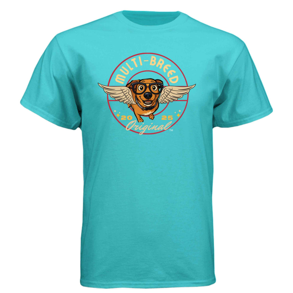 Men's Dog Graphic Tee - Retro Design Shirt with Unique Dog Logo