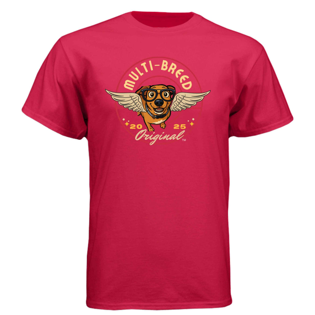 Men's Dog Graphic Tee - Retro Design Shirt with Unique Dog Logo