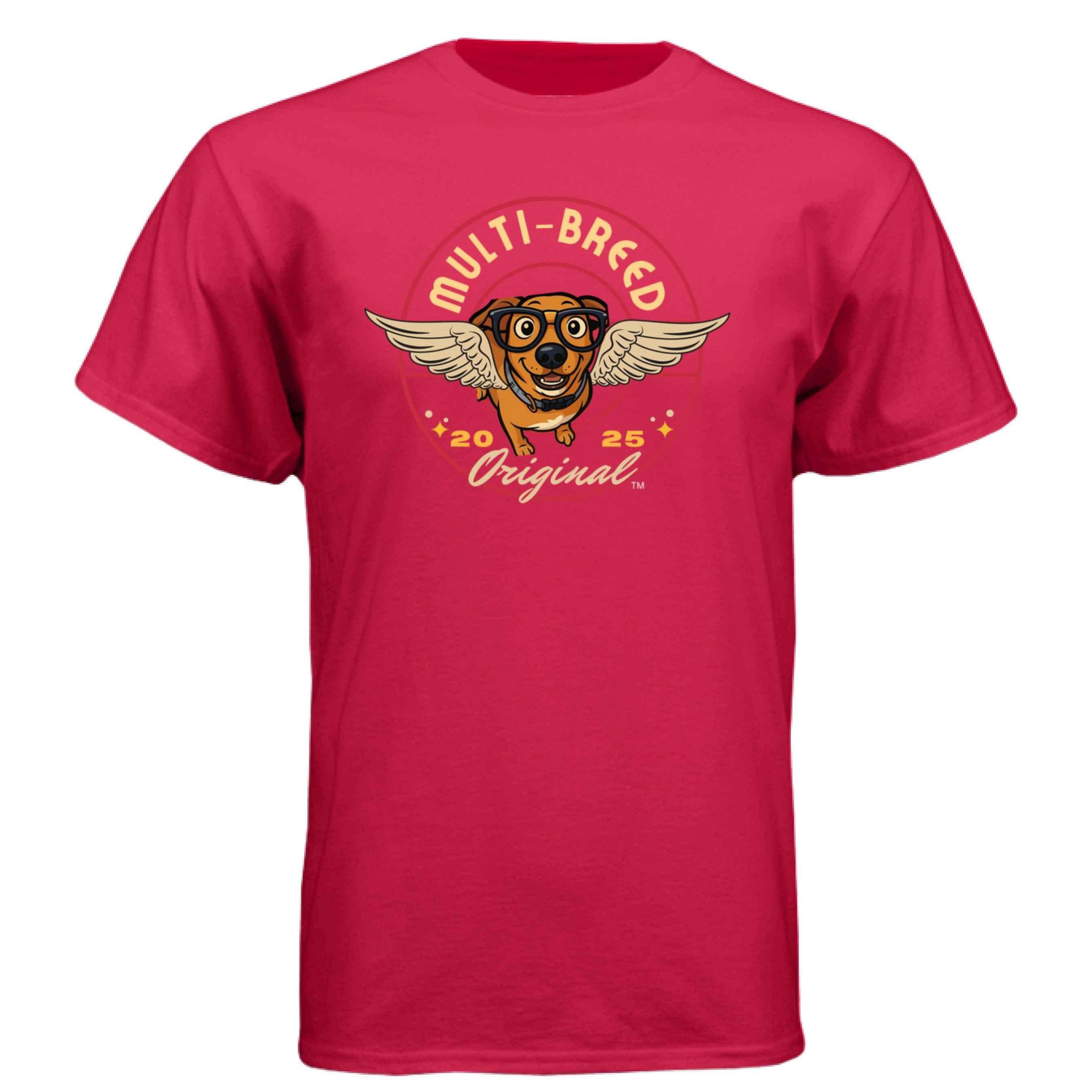 Men's Dog Graphic Tee - Retro Design Shirt with Unique Dog Logo