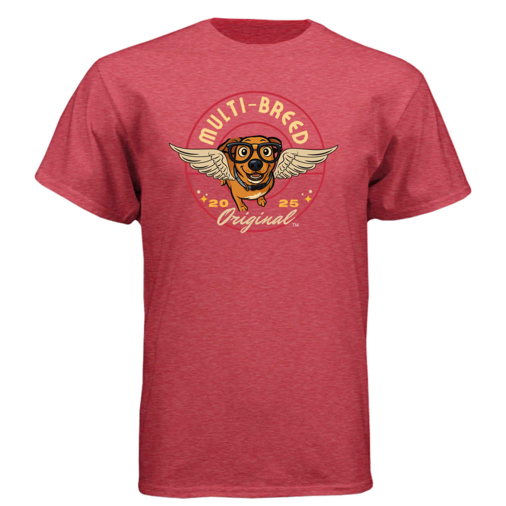 Men's Dog Graphic Tee - Retro Design Shirt with Unique Dog Logo