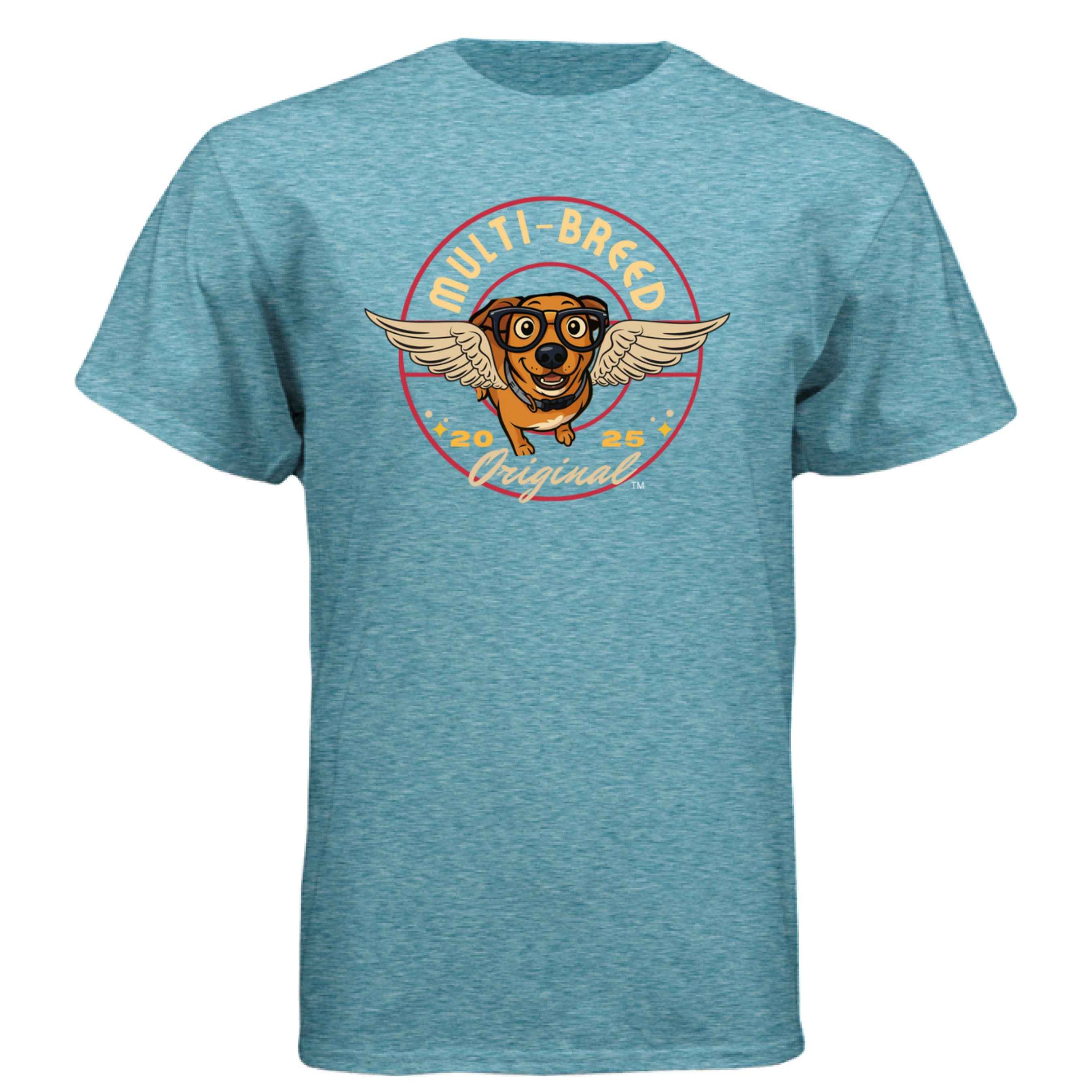 Men's Dog Graphic Tee - Retro Design Shirt with Unique Dog Logo