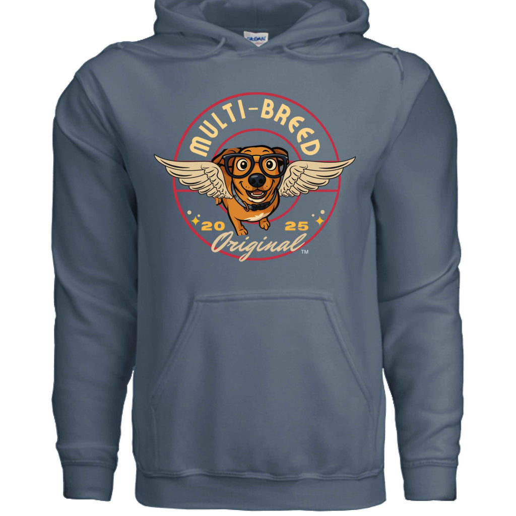 Mens Angel Dog Hoodie - Colorful Graphic Design for Dog Lovers with Angel Logo