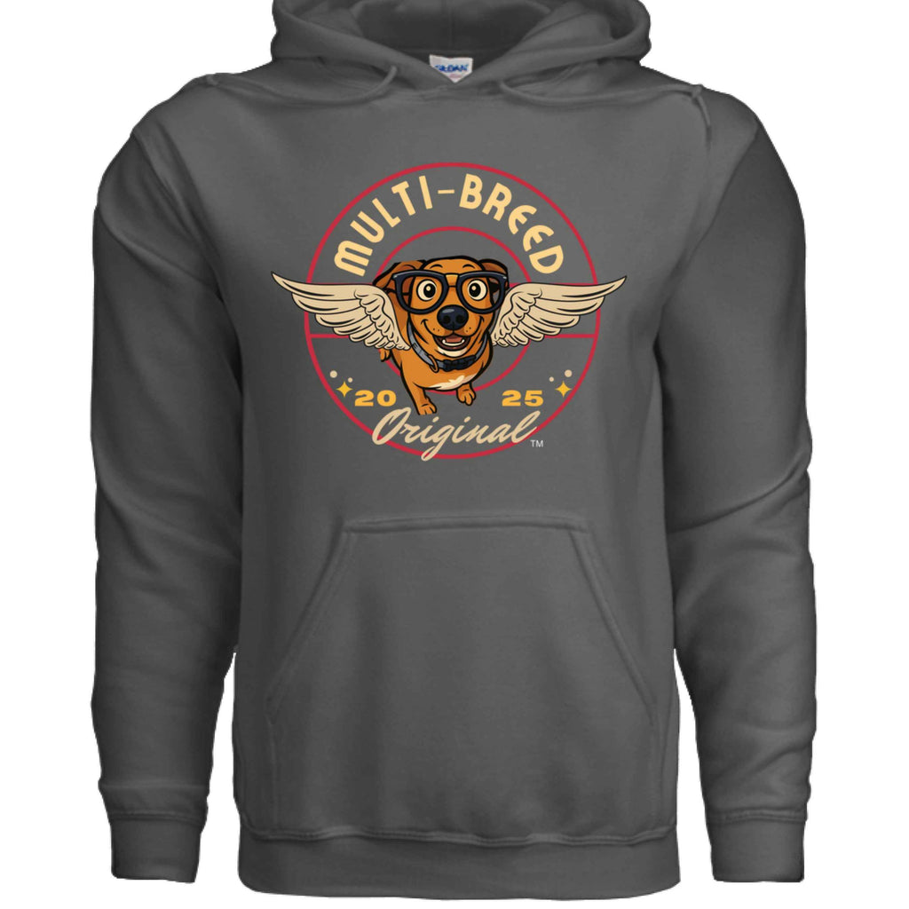 Mens Angel Dog Hoodie - Colorful Graphic Design for Dog Lovers with Angel Logo