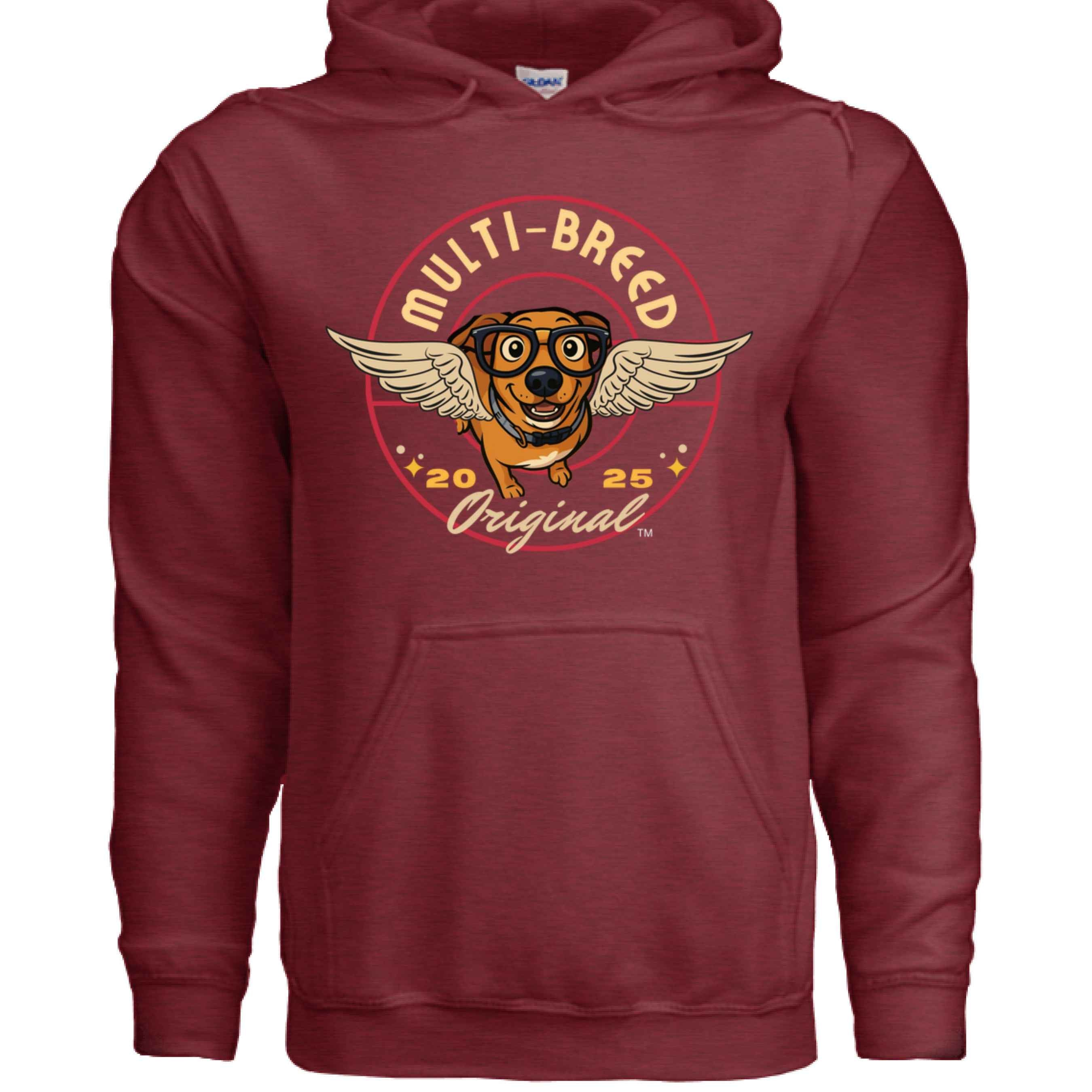 Mens Angel Dog Hoodie - Colorful Graphic Design for Dog Lovers with Angel Logo