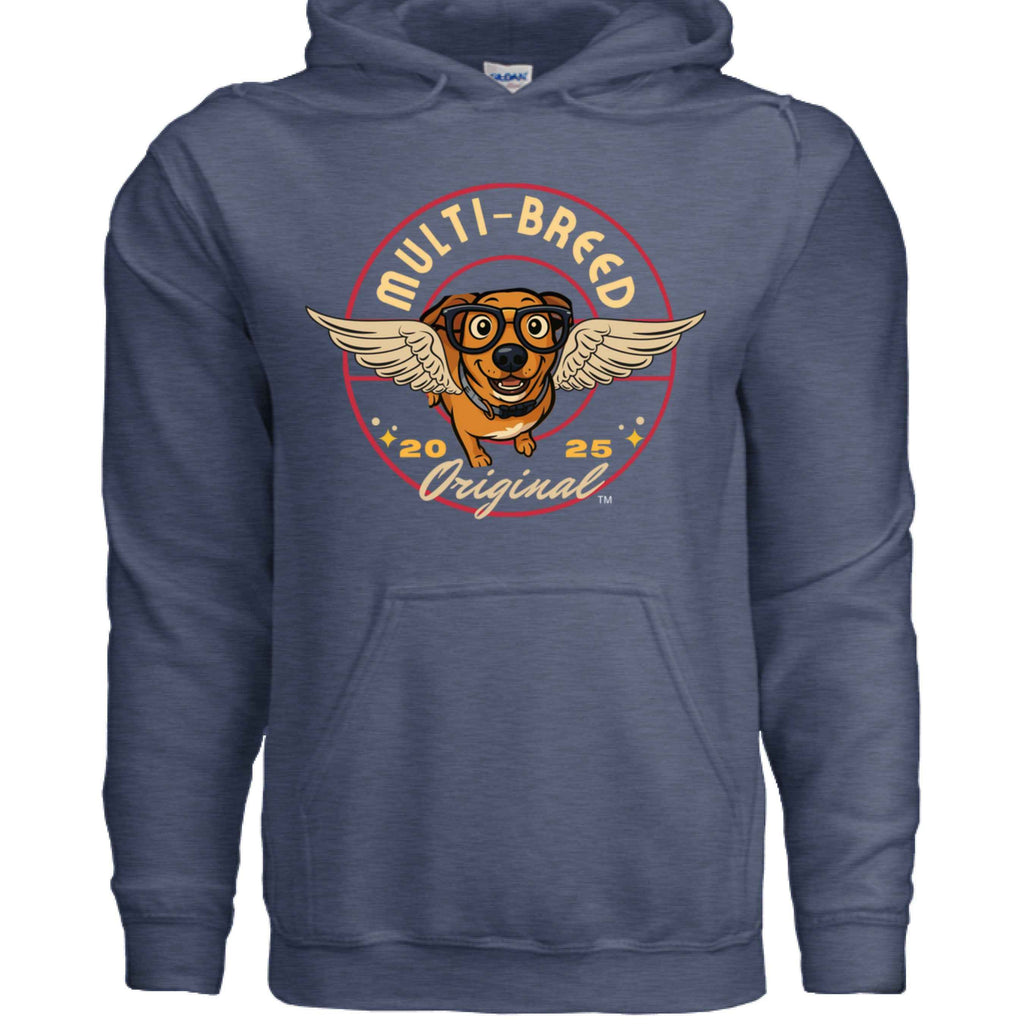 Mens Angel Dog Hoodie - Colorful Graphic Design for Dog Lovers with Angel Logo