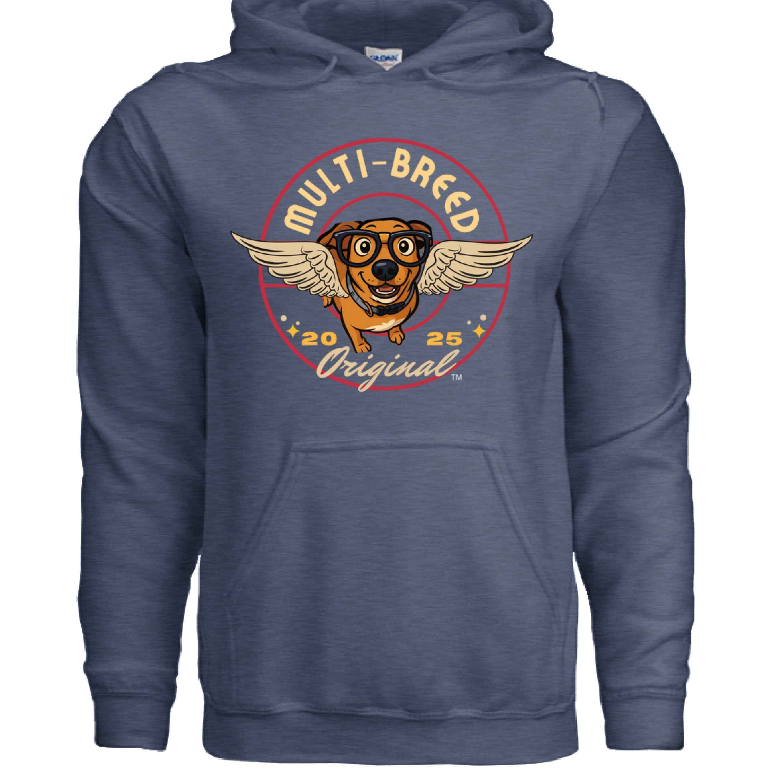 Mens Angel Dog Hoodie - Colorful Graphic Design for Dog Lovers with Angel Logo