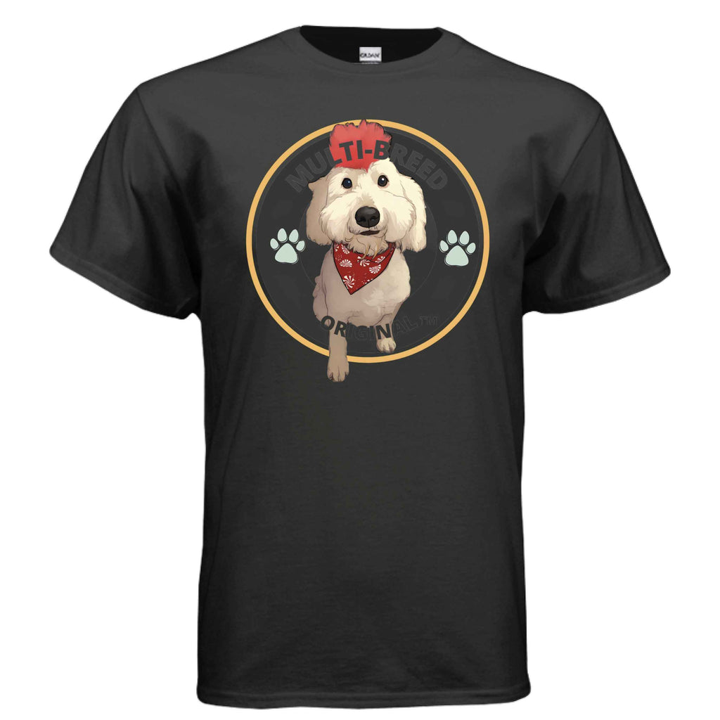 Men's Doodle-Mix Personalized Graphic Tee - Custom Dog Logo Design Shirt for Pet Lovers