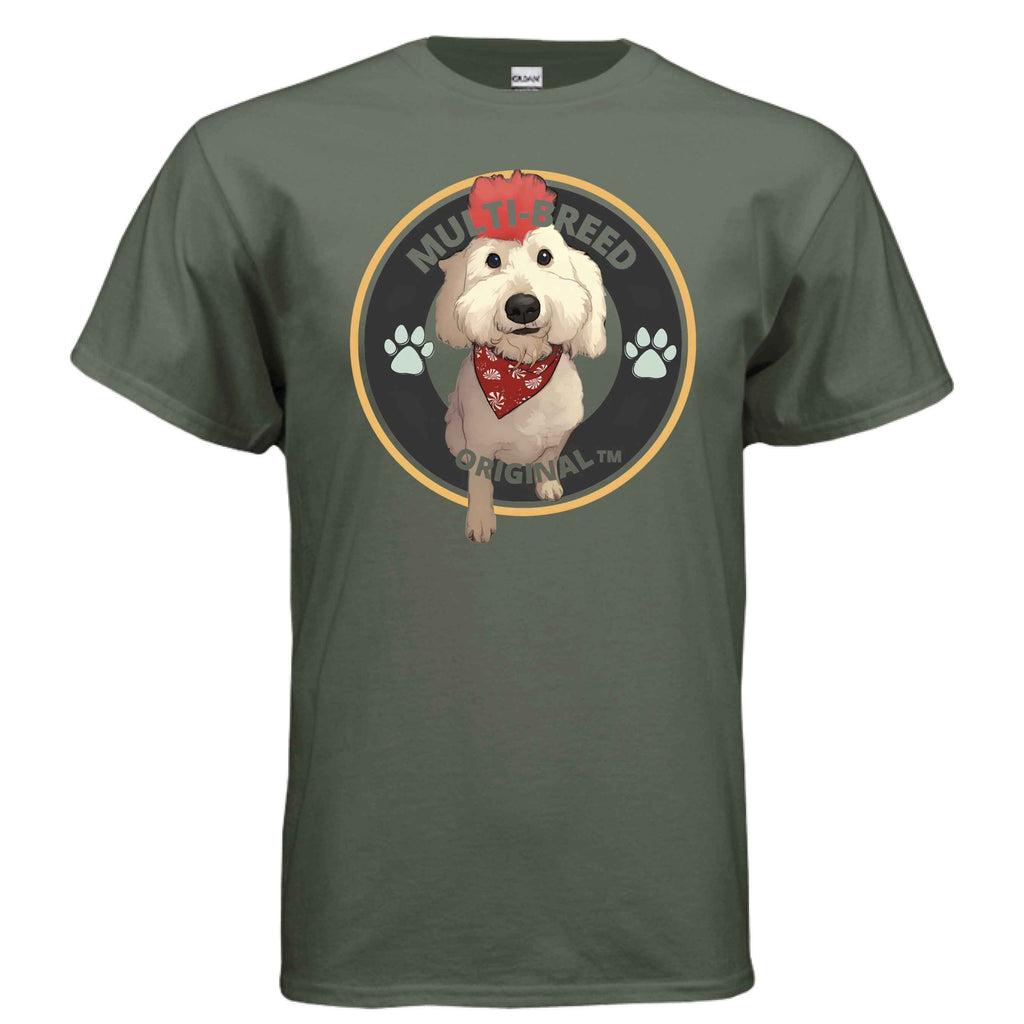 Men's Doodle-Mix Personalized Graphic Tee - Custom Dog Logo Design Shirt for Pet Lovers