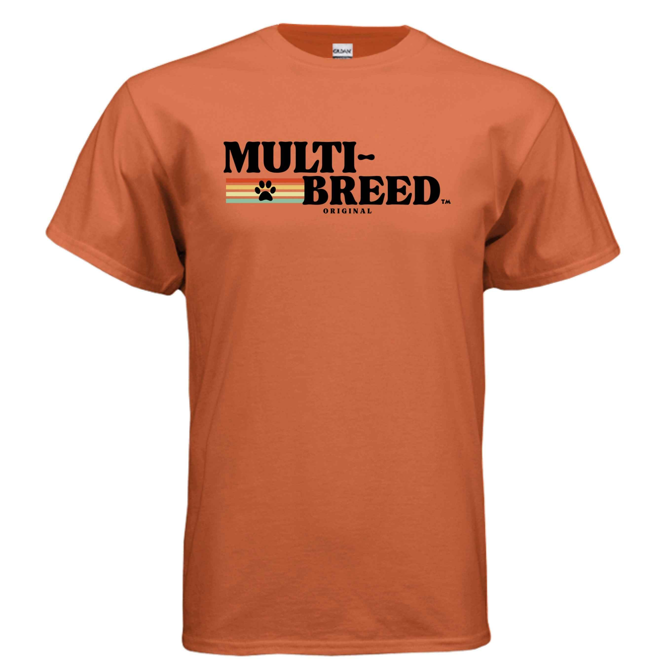 Men's Black Label Retro Graphic Tee - Colorful Dog Logo Design Shirt