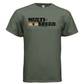 Men's Black Label Retro Graphic Tee - Colorful Dog Logo Design Shirt