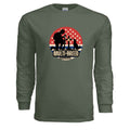 Men's Military Dog Theme Tee - All American Long Sleeve with American Flag Design