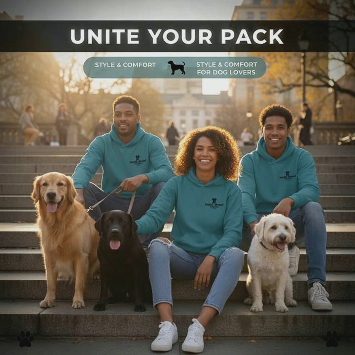 Men's Dog Hoodie - Cozy Fleece Graphic Print Sweatshirt for Dog Lovers